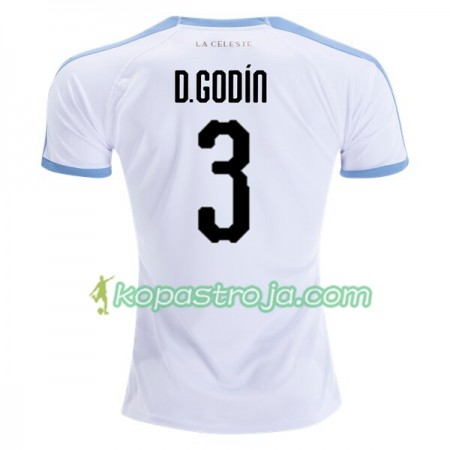 Billiga Fotbollströjor Uruguay Diego Godin 3 Borta tröja 2019 Copa América Kortärmad